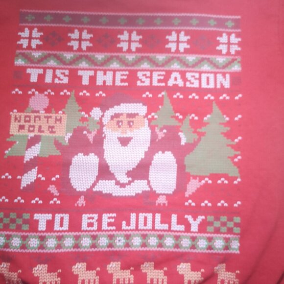 Happy Holidays Ladies Size Large Red Fleece Lined Long Sleeve Sweatshirt - Picture 5 of 10